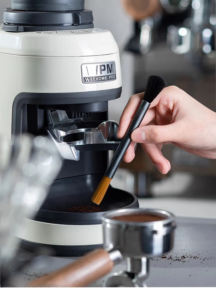 Doppelköpfige Kaffeereinigungsbürste mit weichen Borsten für Halbautomatische Kaffeemühlen, Pulverreinigung, Café, Küche, Bar-Werkzeug – Detail 2