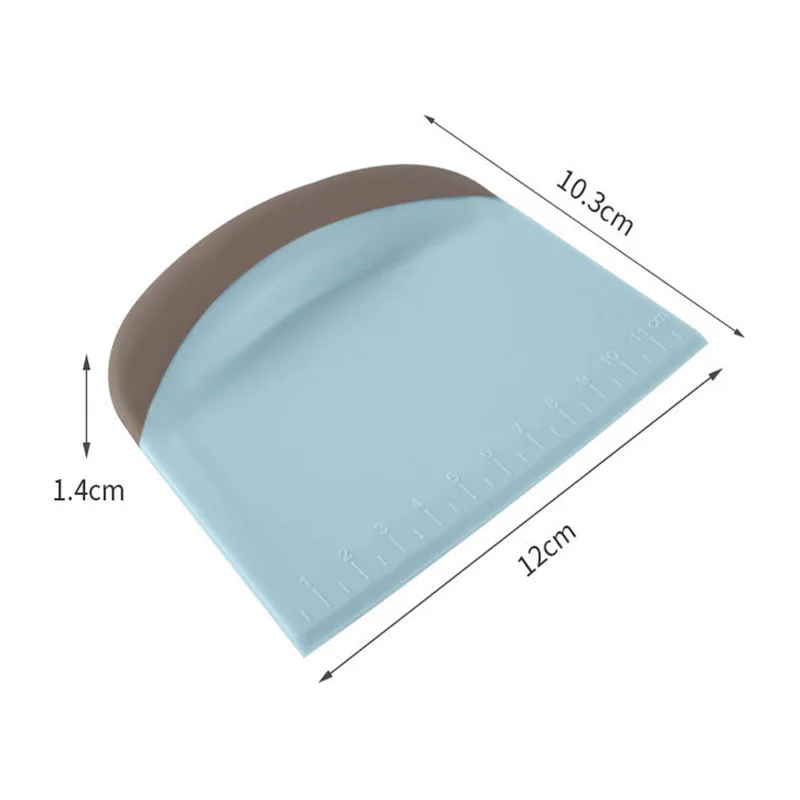 Dough Scraper Bowl Scraper Bread Cream Cake Pizza Cutter Bench Scraper Dough Cutter DIY Baking Kitchen Cooking Tools With Scale