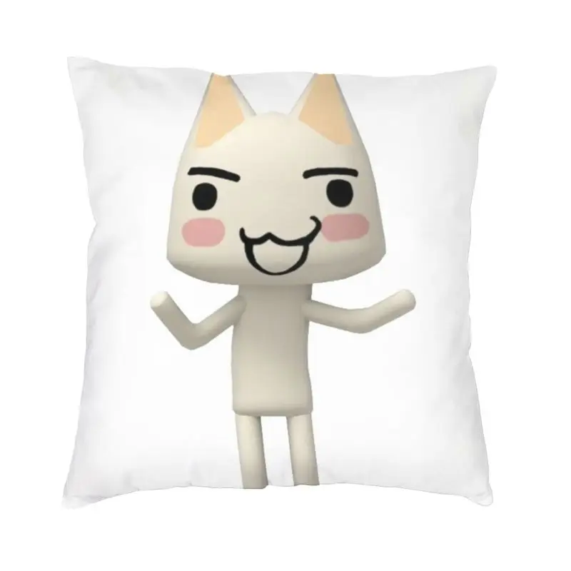 Cartoon Anime Games Toro Inoue Cat Cushion Cover 45x45cm Velvet Nordic Pillows Case for Sofa Home Decor