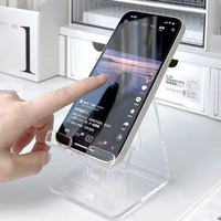 VIKEFON Foldable Transparent Phone Holder Support Desktop Lazy Bracket Stand For iPhone Galaxy and More Smartphones
