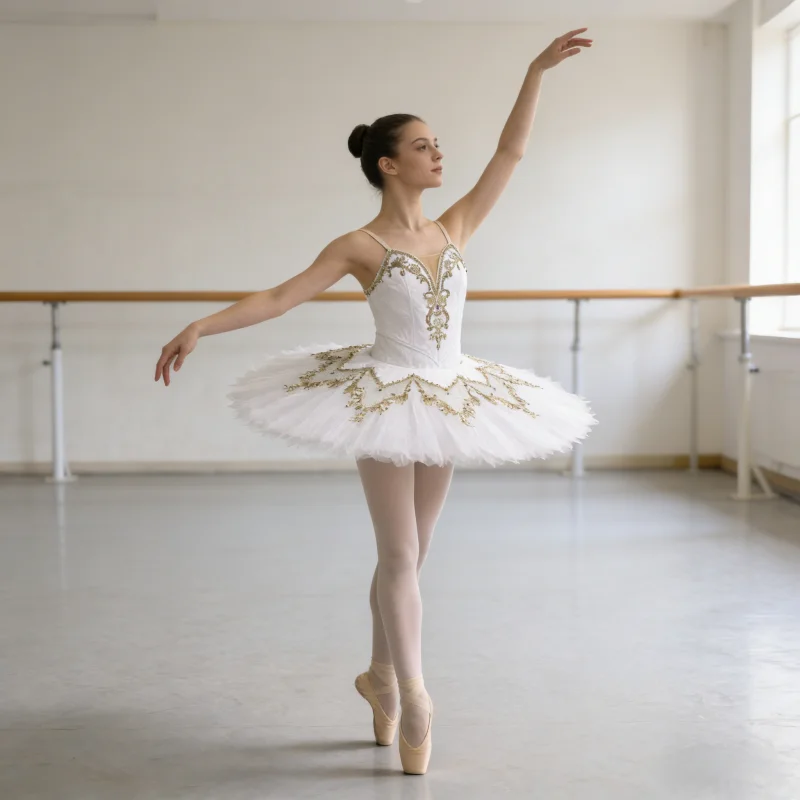 

BT26011056 Высококачественный балетный костюм-пачка омбре с 7 слоями для детей и взрослых, белый, с узором птицы, на заказ