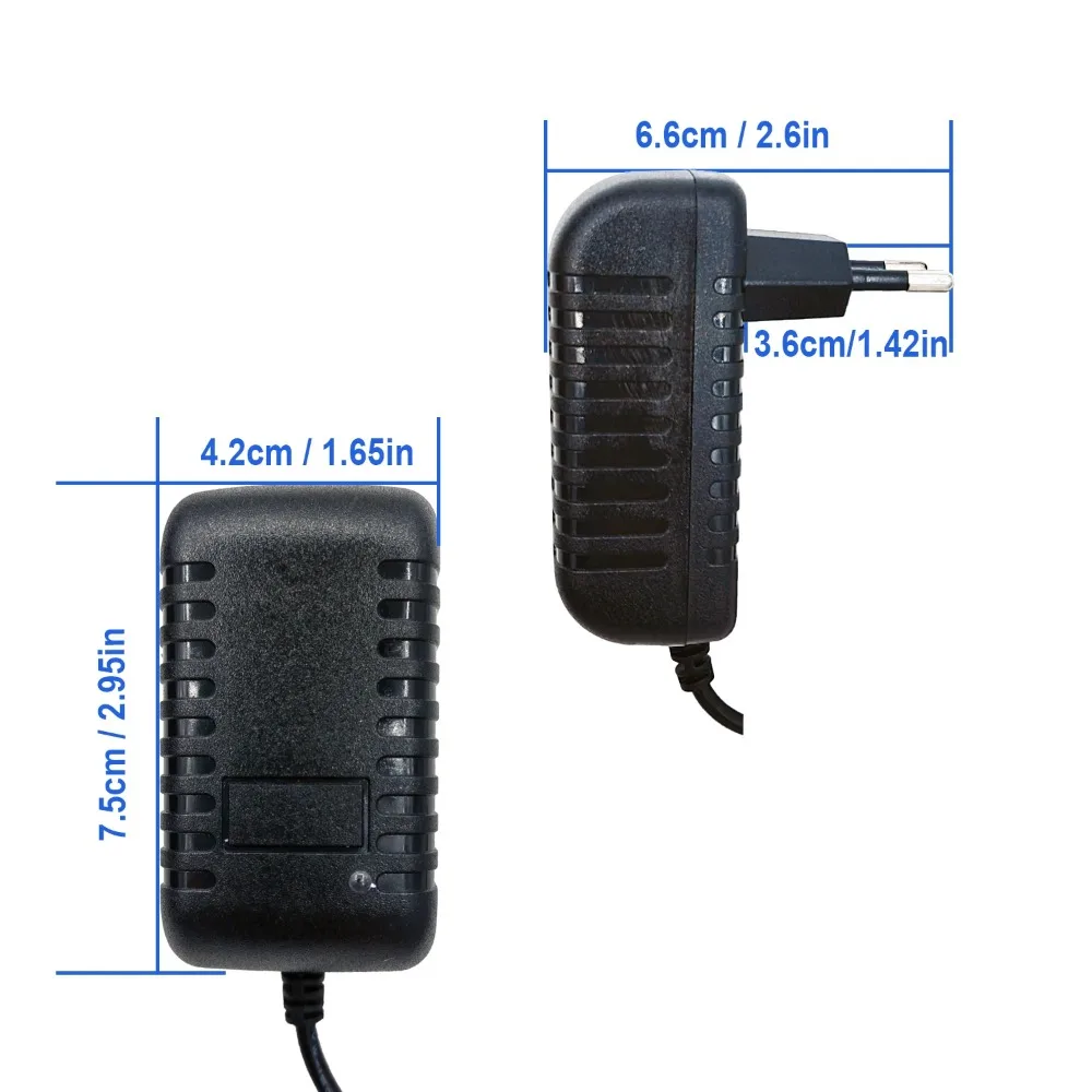 JIENUO 2PCS DC 12V 2A Power Adapter Universal Charger Fit CCTV Security Camera DVR NVR Router LED Strip Robot Lighting