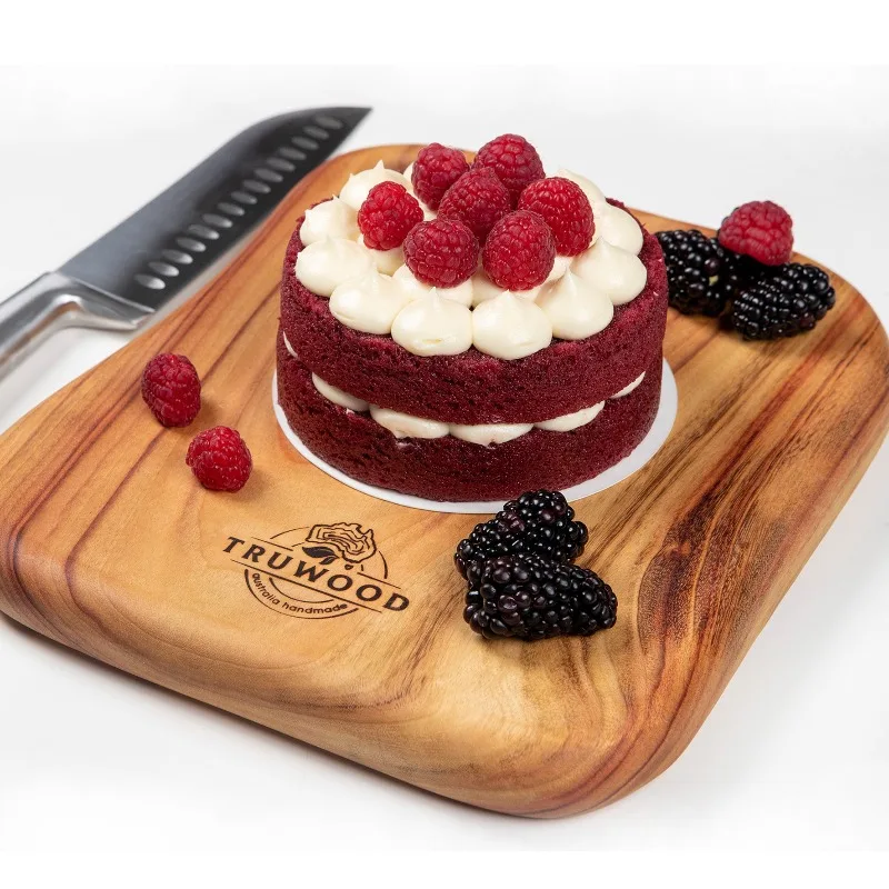 Camphor Wood Cutting Board Natural Antibacterial Chopping Block for Kitchen, Double-Side Cutting Board Serving Block for Meat