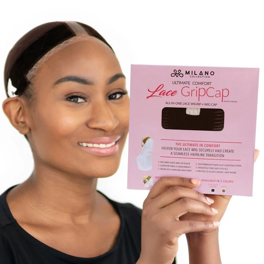 مجموعة ميلا من الدانتيل قبضة شعر مستعار للنساء قبعات شعر مستعار قابلة للتعديل للنساء مع عصابة رأس قابلة للانزلاق لتأمين الجزء العلوي من الدانتيل بشكل مثالي في Pl