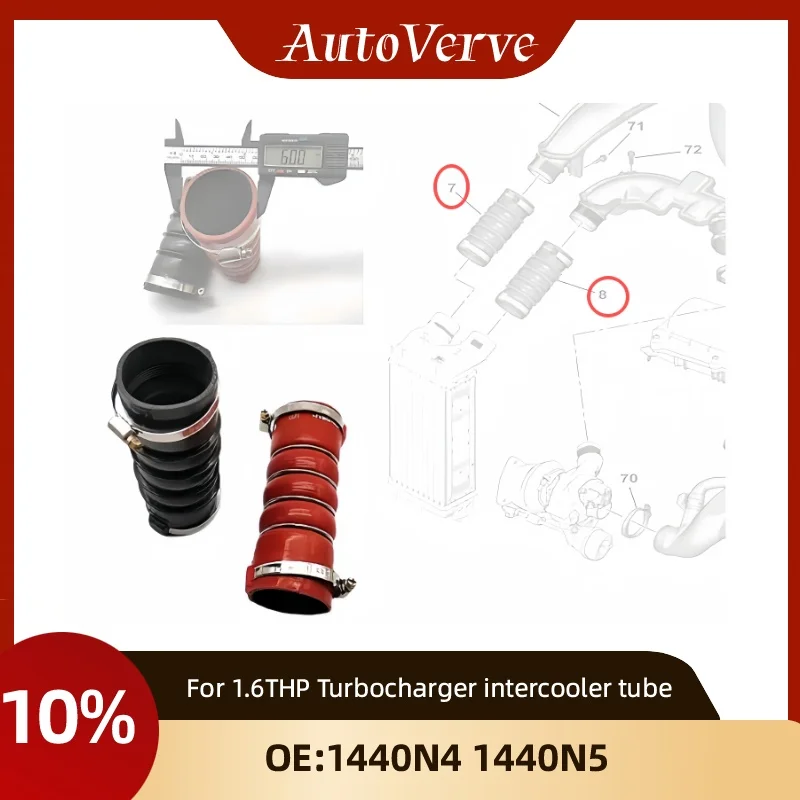 1440N4 1440N5 9687511280 Turbo Charger 1.6THP Air Intake Hose For Peugeot 308CC/SW 408 3008 207CC 508 Citroen C4 RCZ DS