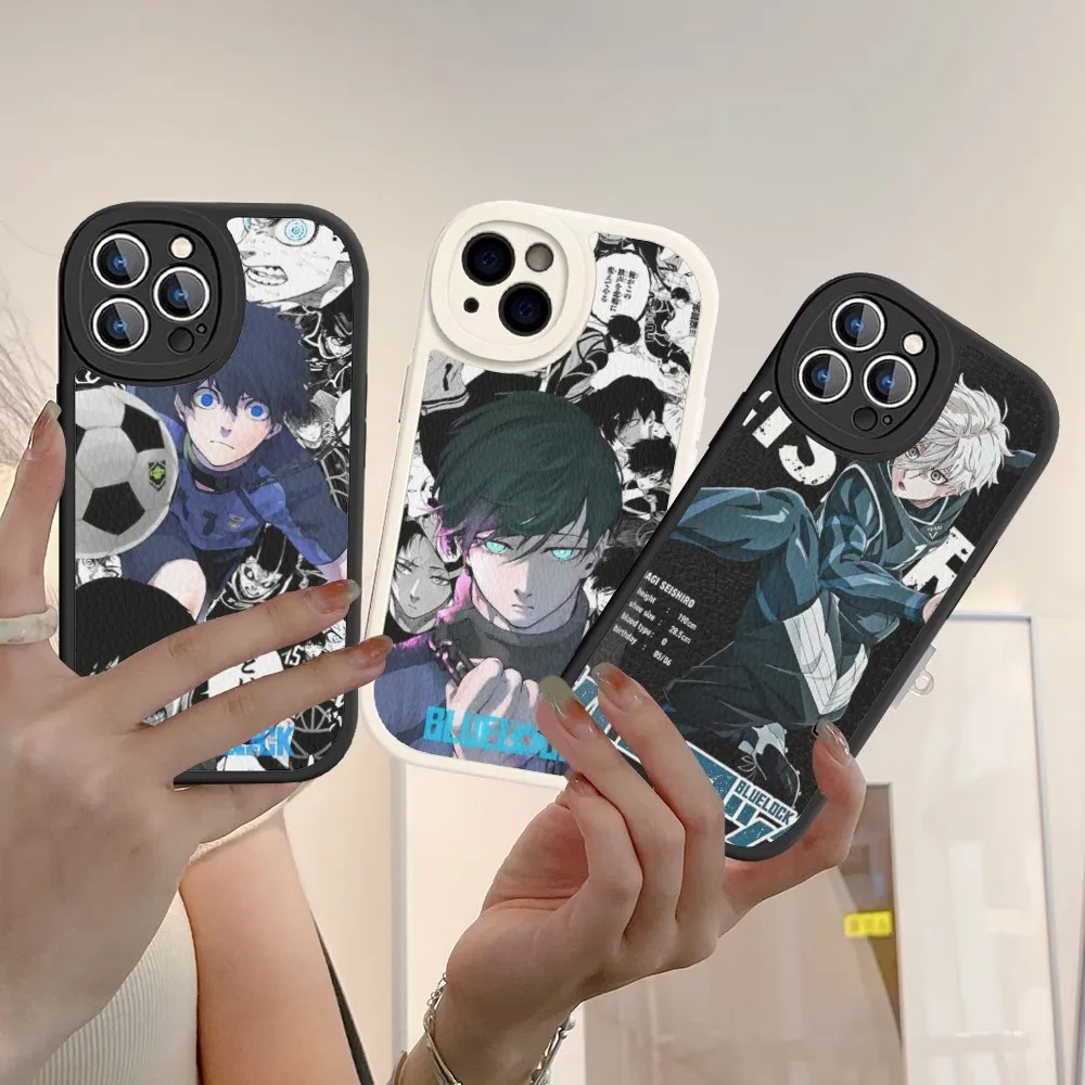 

BLUE LOCK Anime Phone Case Hard Leather For iPhone 14 13 12 Mini 11 14 Pro Max Xs X Xr 7 8 Plus Fundas