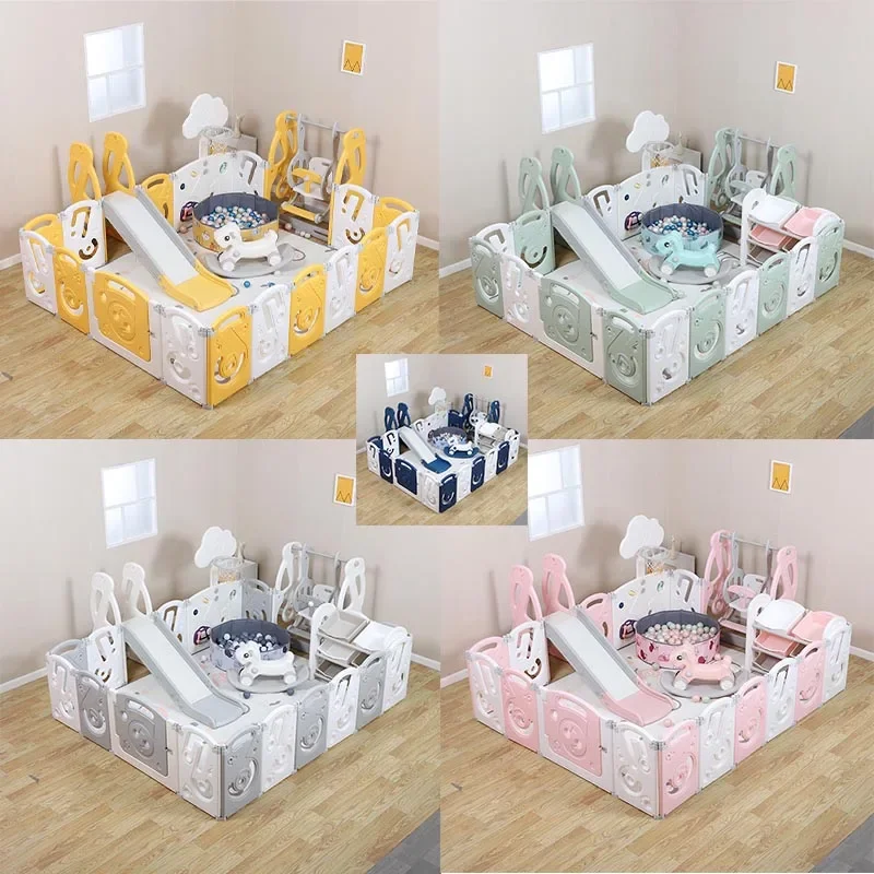 Multi-combination Folding Plastic Safety Baby Playard Play Fence Guard Baby Safe for Indoor or Outdoor
