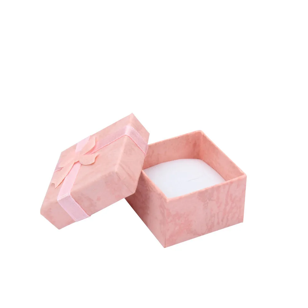 

5Pcs Pink Jewelry Paper Box Bowknot Design Small Gift Packaging for Rings Earrings Travel Case Jewelry Box Gift Boxes