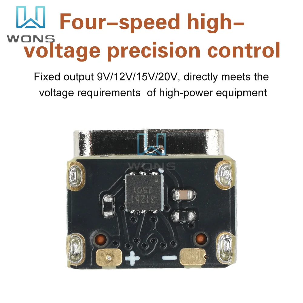 

Mini Fast Charging Module 9V 12V 15V 20V Fixed Voltage Output PD3.0 PD3.1 QC2.0 Mini Deceiver Trigger Type C Interface