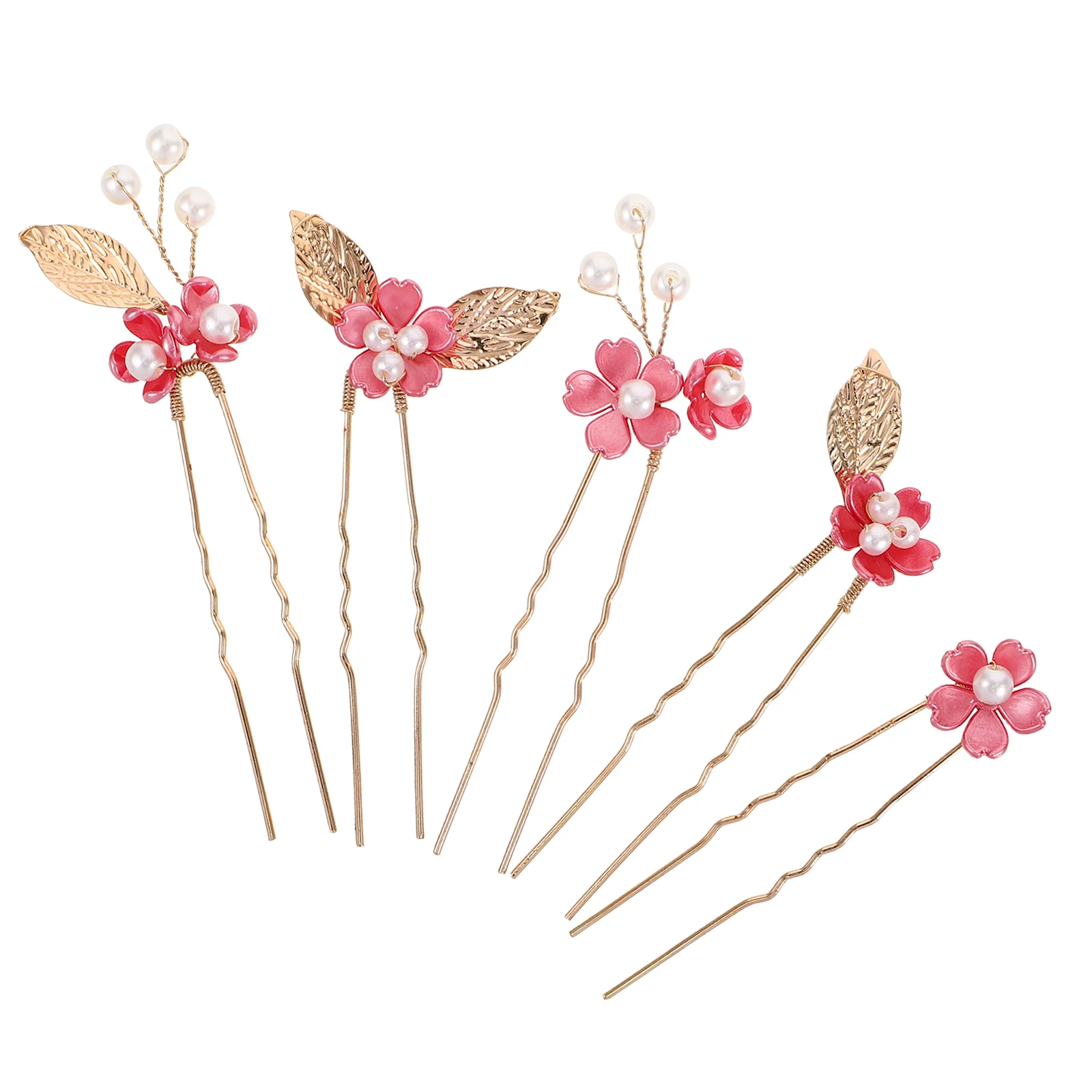 

Rose Hairpin Bridal Flower Wedding Pins Rosy Elegant Accessories for Women Bride