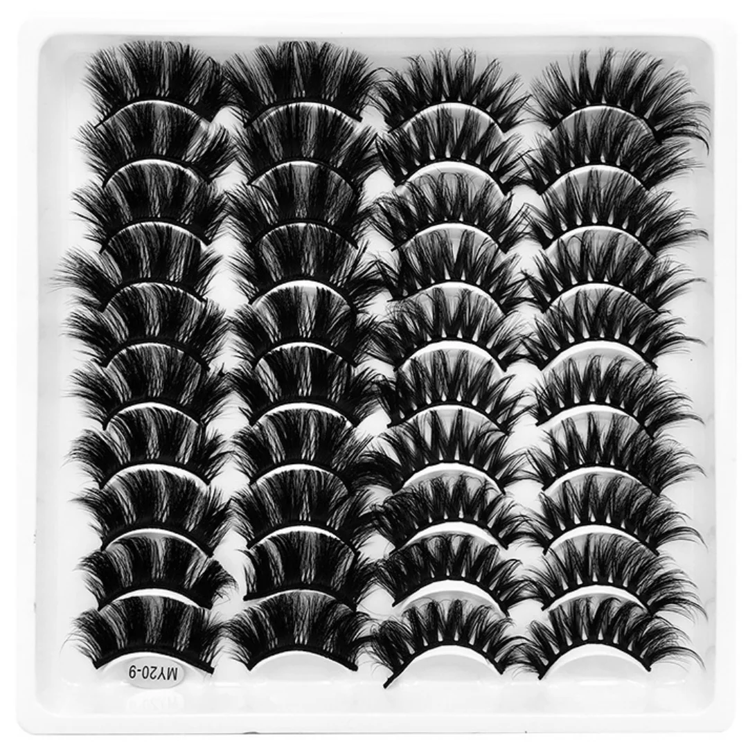 20 زوجًا من الرموش الصناعية الاصطناعية الطبيعية 6D، تجعيد رقيق وسميك، ليس من السهل فقدانها، رموش اصطناعية طويلة الأمد للاستخدام اليومي #3
