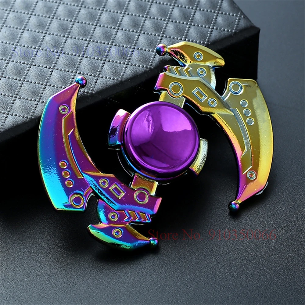 Brinquedo de metal colorido fidget spinner para crianças adultas anti-ansiedade adhd alivia o estresse criativo dedo spinner menino presente de