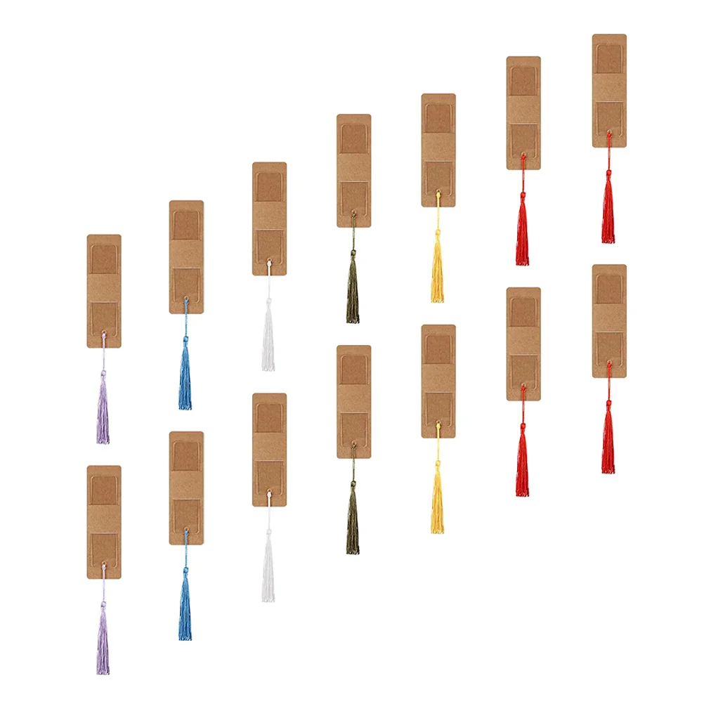 

30Sets Acrylic Bookmarks Tassels Pendant Blank Rectangular Bookmarks for DIY Crafts Student Reading Page Marker