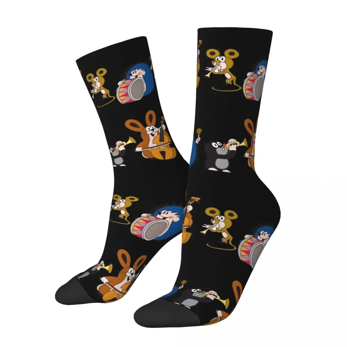 Krtek Little Maulwurf calzini Unisex, calzini felici con stampa 3D Hip Hop Street Style Crazy Sock