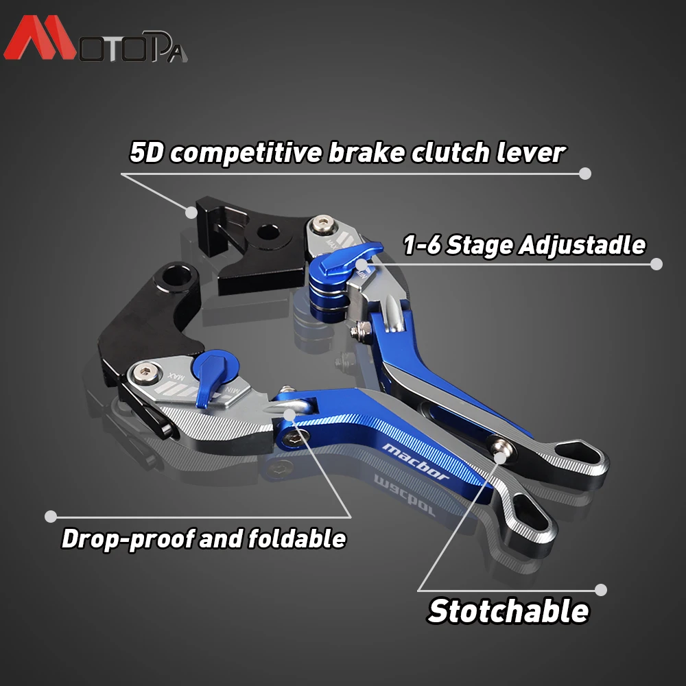 Colove KY500F Motorcycle CNC 5D Aluminum Adjustable Foldable Extendable brake clutch levers For Colove KY500F Excelle 500F 19-22