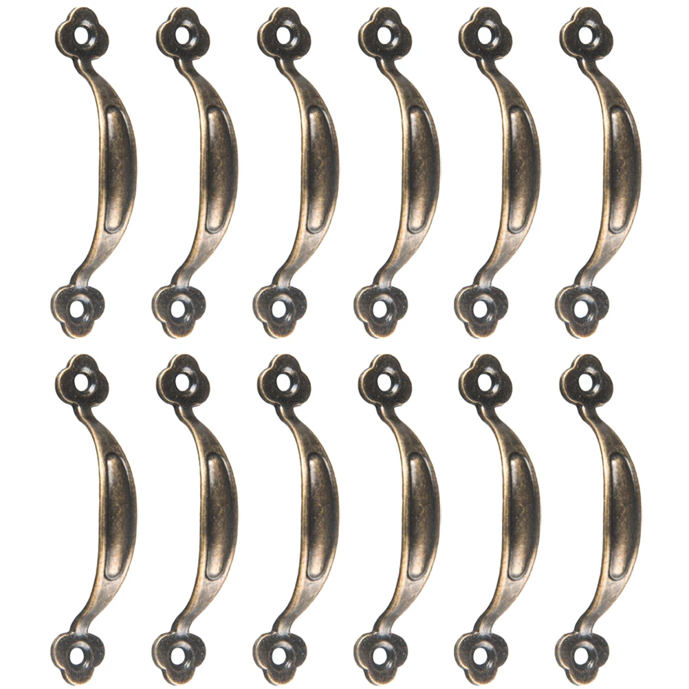 

12pcs Wardrobe Handles Vintage European Durable Pulls Drawer Zinc-Alloy Cabinets Knobs Hardware