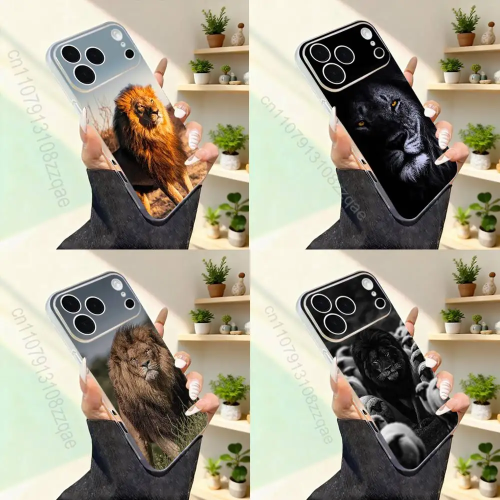 

Cool Lion Animal For iPhone 11,12,13,14,15,16,17,Pro,Max,Plus,Mini,SE4,E Phone Case Magnetic For Magsafe Wireless