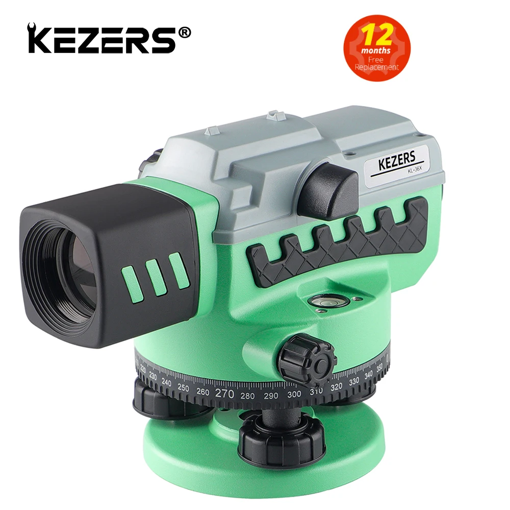 Nível Óptico do Laser Kl36x Auto-nivelamento da Altura Distância Nível Automático do Instrumento do Ângulo com Régua da Torre Tripé