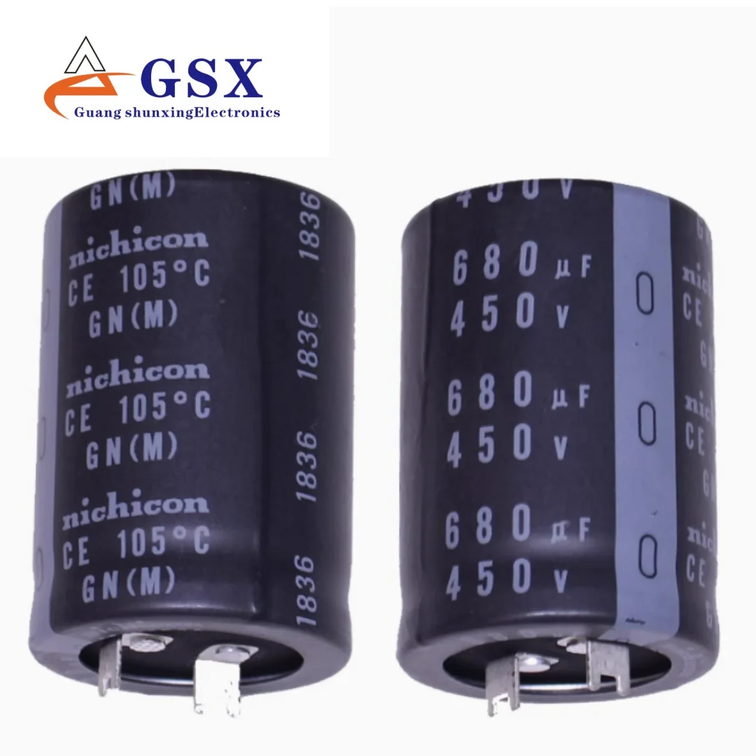 

680UF 450V imported aluminum electrolytic capacitor 450v680uf 35 * 50 Nichicon GN chip with square feet
