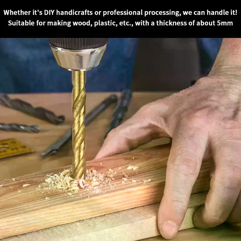 

Набор спиральных сверл 1,5–6,5 мм, 13 шт. Идеально подходит для дерева, металла, мрамора и плитки