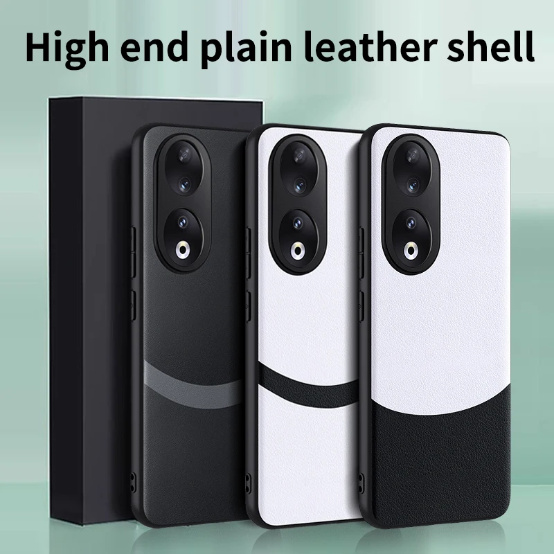 High End Color Blocking Luxury Leather Case Suitable For Honor 90 Case Suitable For Honor 90 Pro Protective Ultrathin Back Cover