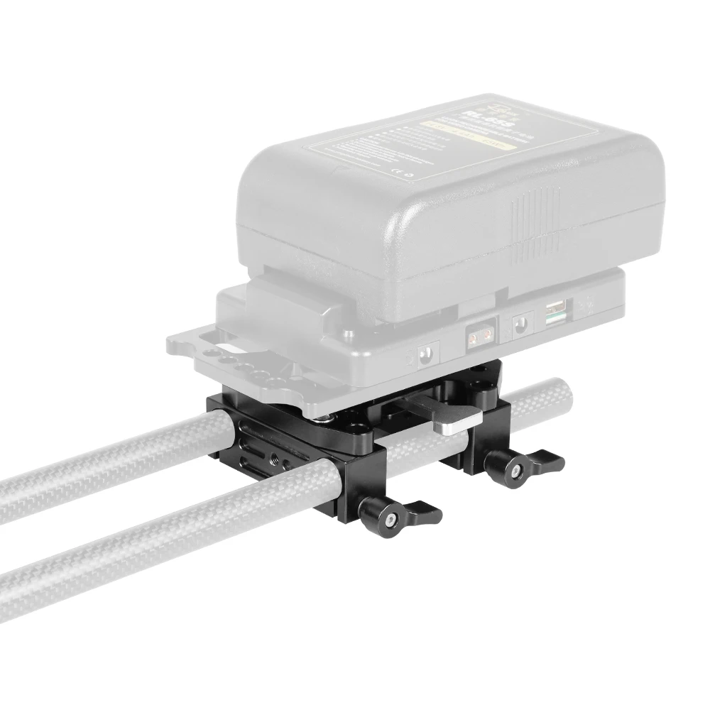 HDRIG быстросъемная V-образная Монтажная пластина аккумулятора с 15 мм двойным стержнем зажимные адаптеры для DSLR-камер Blackmagic URSA Mini DJI