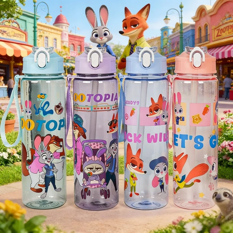 

Бутылка для воды Zootopia Judy & Nick Suspect Apprehended 750 мл — многоразовая посуда для напитков на тему кролика, пластиковая бутылка для напитков