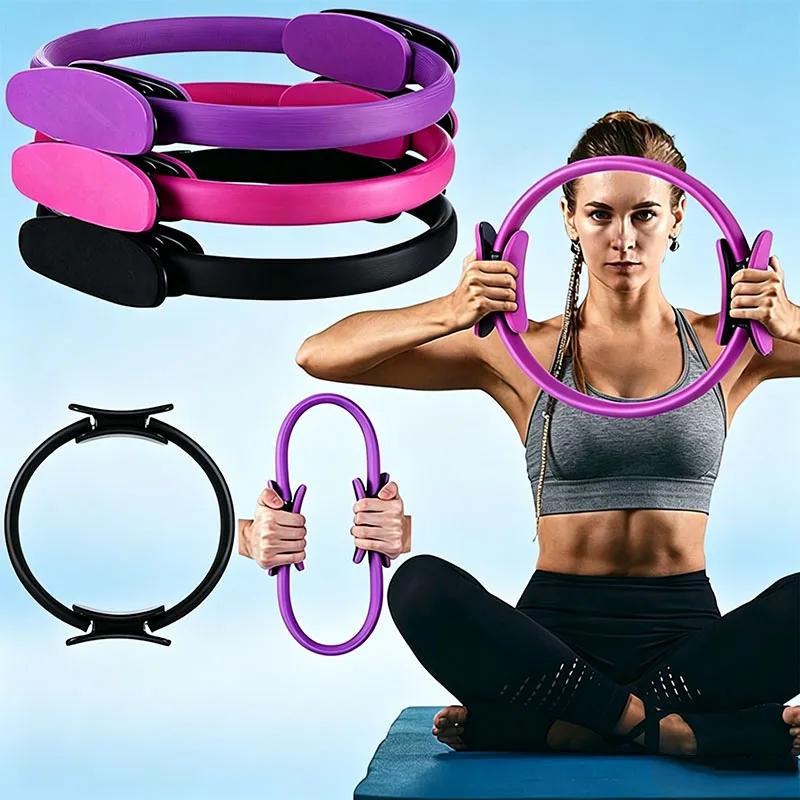 Pilates Ring Elastic Yoga Fitness Circle Home Gym Resistance Exercise Tool for Women Yoga Pilates Ring YJQ01