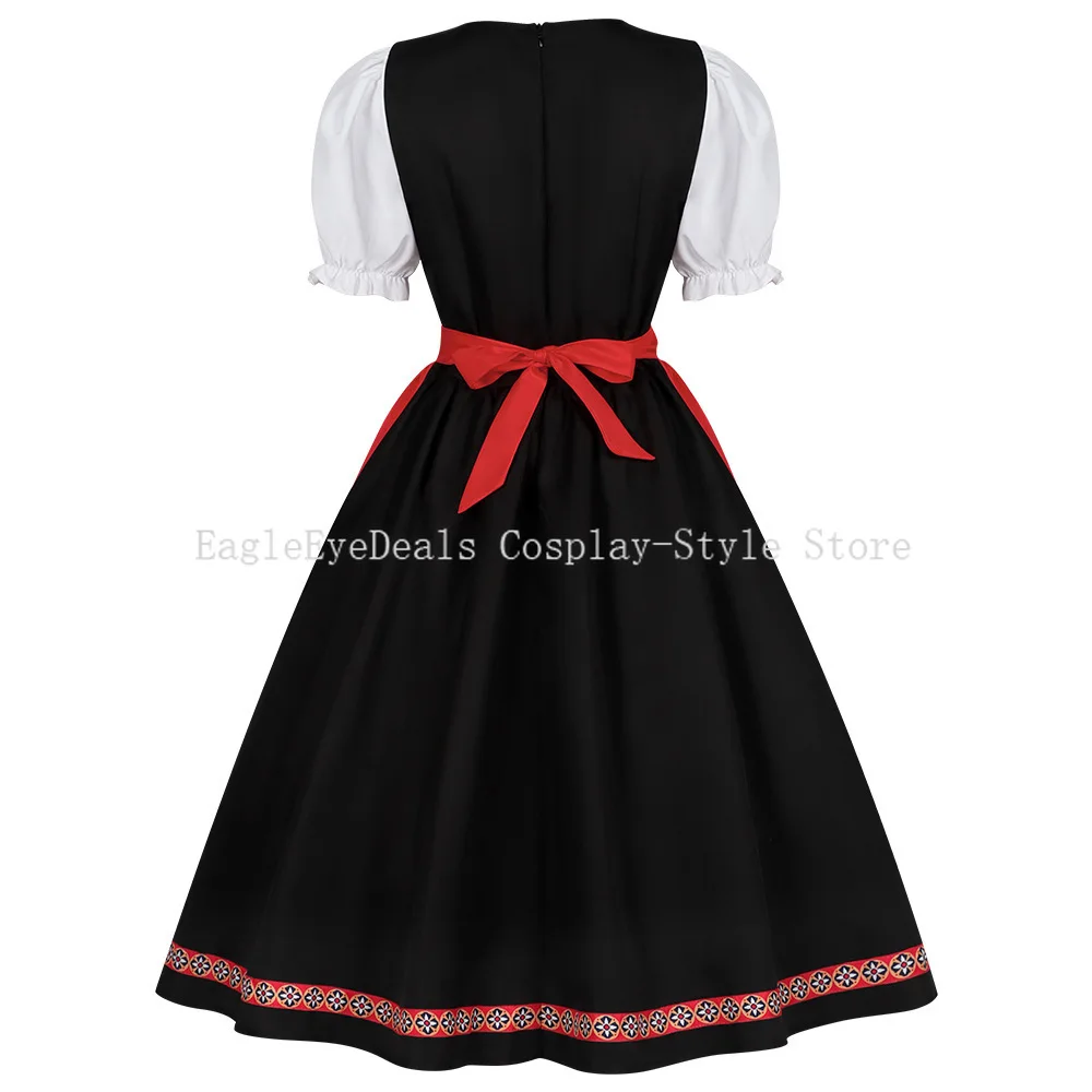 زي مهرجان أكتوبر الألماني للنساء على الطراز العرقي، أزياء الهالوين لخادمة البيرة، أزياء العمل