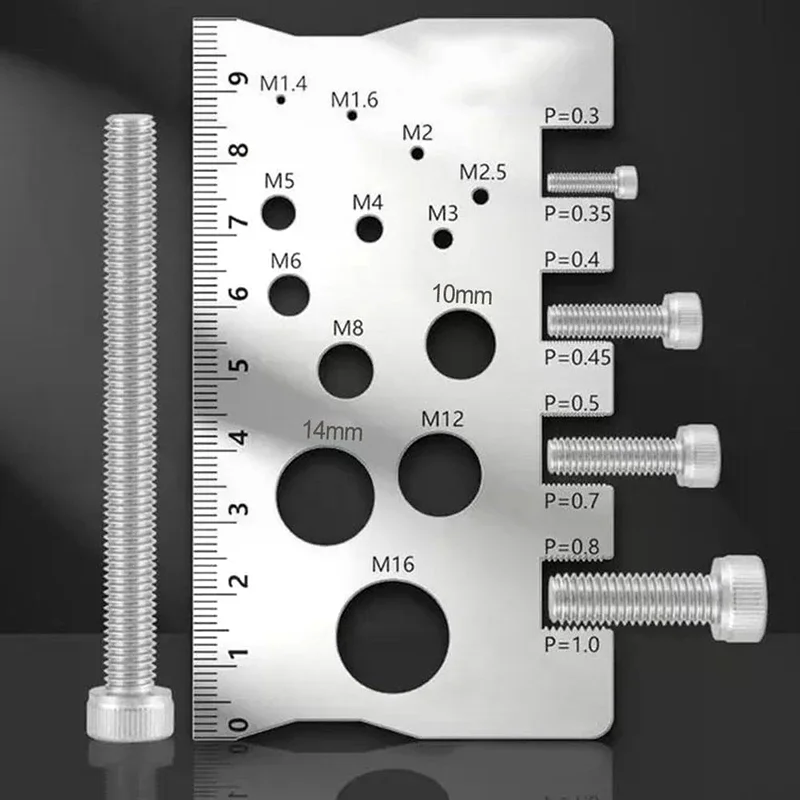 أداة قياس درجة المسمار عالية الدقة فرجار من الفولاذ المقاوم للصدأ