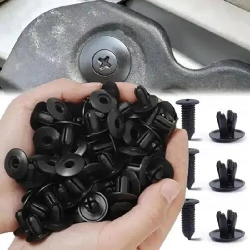 Car Plastic Push Rivet Clips Universal Auto Retainer Fastener for Bumper Fender Door Trim Panel Automotive Repair Accessories