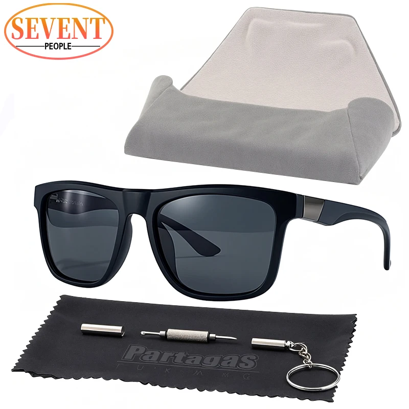 الاستقطاب المتضخم مربع فاسق النظارات الشمسية الرجال 2025 العلامة التجارية الفاخرة خمر Steampunk في الهواء الطلق نظارات شمسية للذكور القيادة ظلال