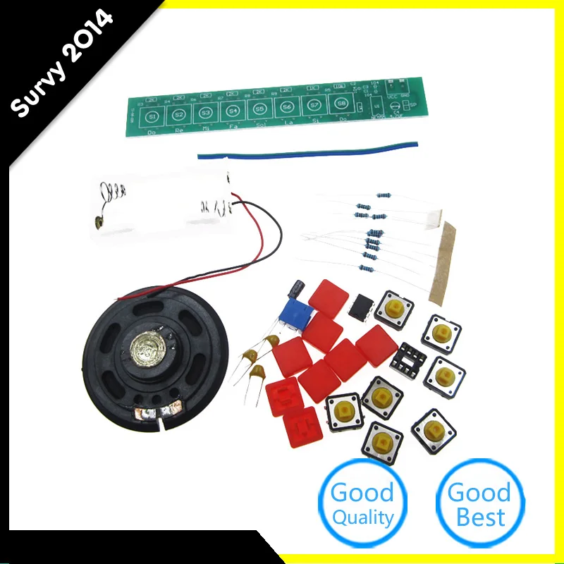 DIY Kit NE555 Electronic Component Parts Electric Piano Organ Module DIY Set w/ Battery Box Electronic DIY Kits