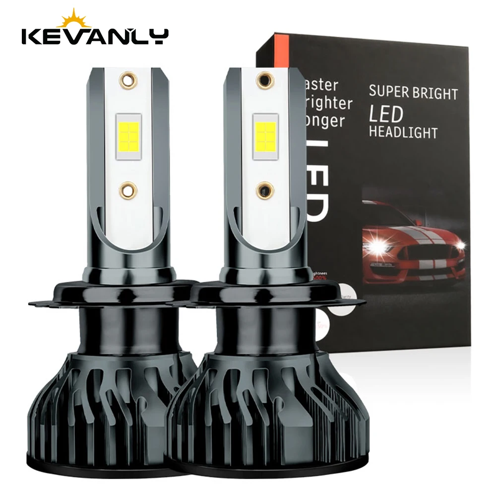 KEVANLY 26800lm h7 12v 55w led lamp h7 super white 12v 55w 6000k h1 headlight bulb h4 led car lamp CSP Chip LED Driving Lamps