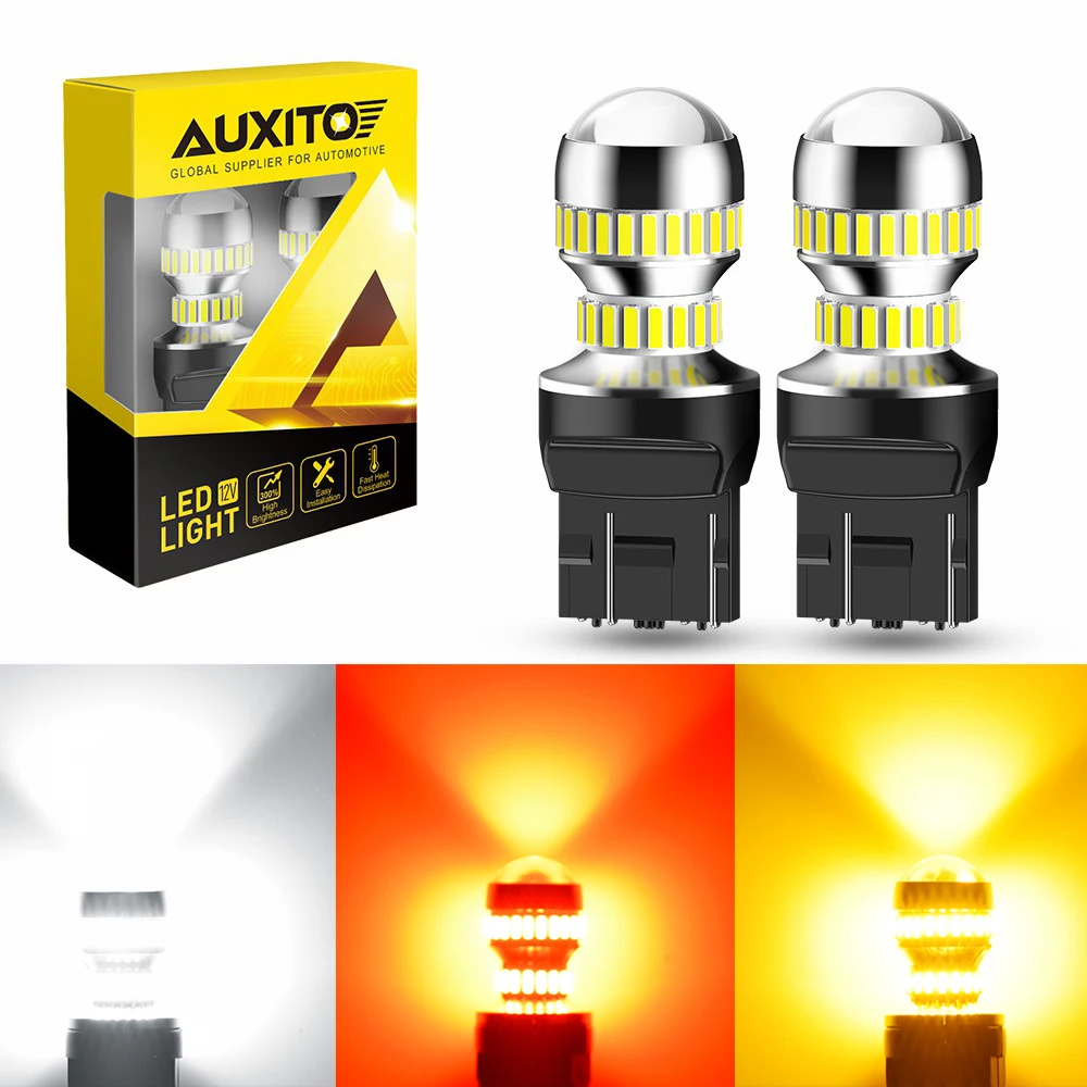 

2X T20 7443 W21/5W 7440 W21W WY21W Spotlight Canbus LED DHL Brake Stop Reverse Tail Turn Signal Light 12V Lamp White/Red/Yellow