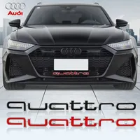 3D ABS Car Front Grille Emblem for Audi Quattro Logo RS6 S3 S5 S7 Q4 Q5 RS7 A6 RS4 A7 A8 Q3 A3 A4 A5 Q7 RS3 RS5 Accessories