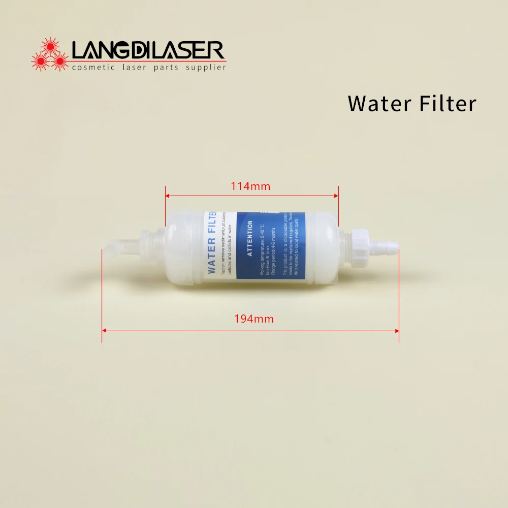 Diode Laser Water Filter System For Diode Laser Hair Removal Machine Accessories Industrial Water Filter For Bore 8mm Soft Tube