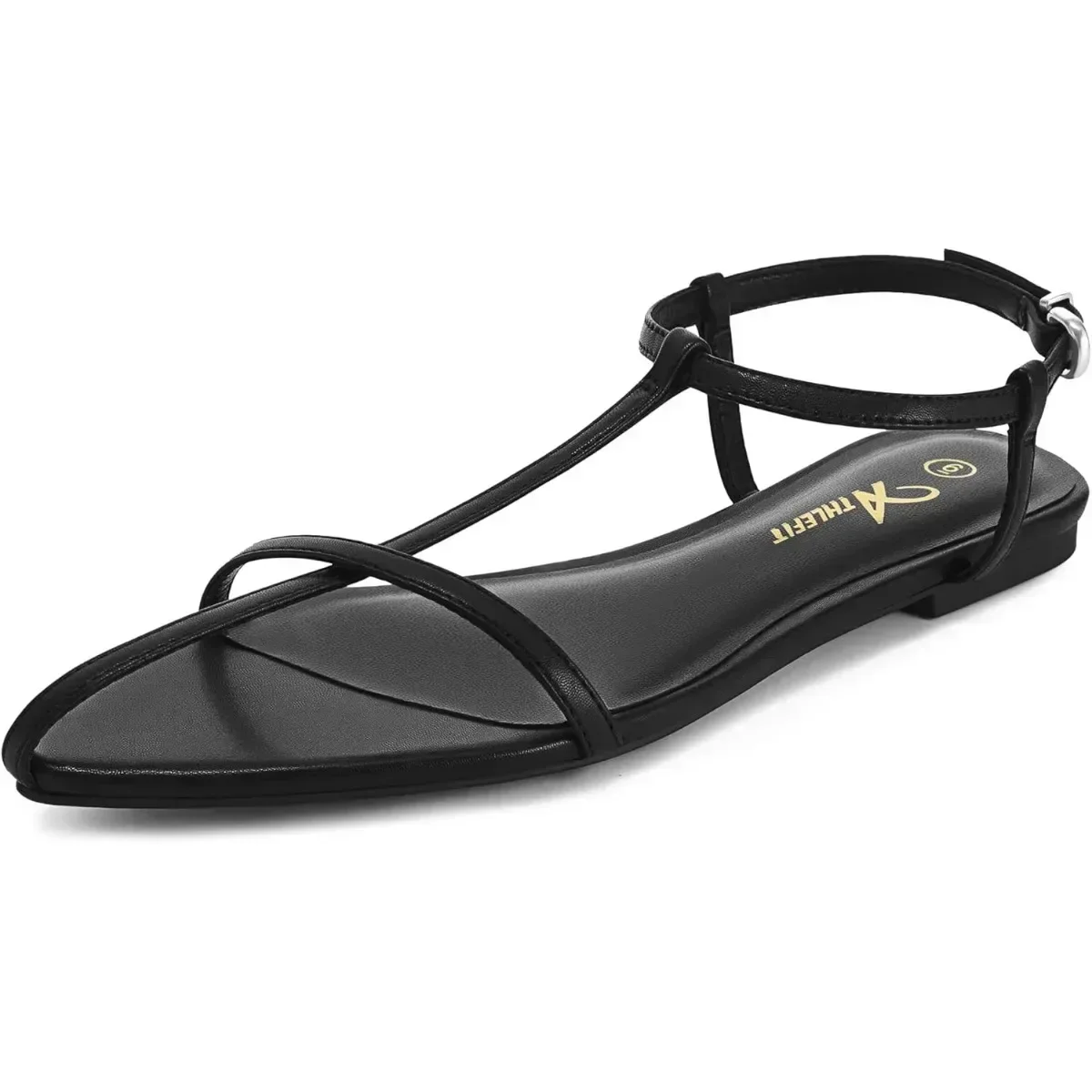 

Flat Sandals for Women Comfortable Buckle Strappy Sandals Pointed Open Toe Ankle Strap Sandals