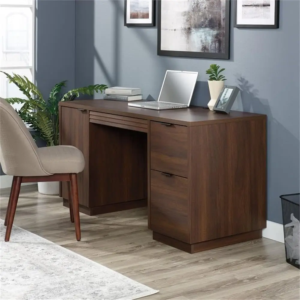 Sauder 426918 Englewood Computer Desk, Spiced Mahogany