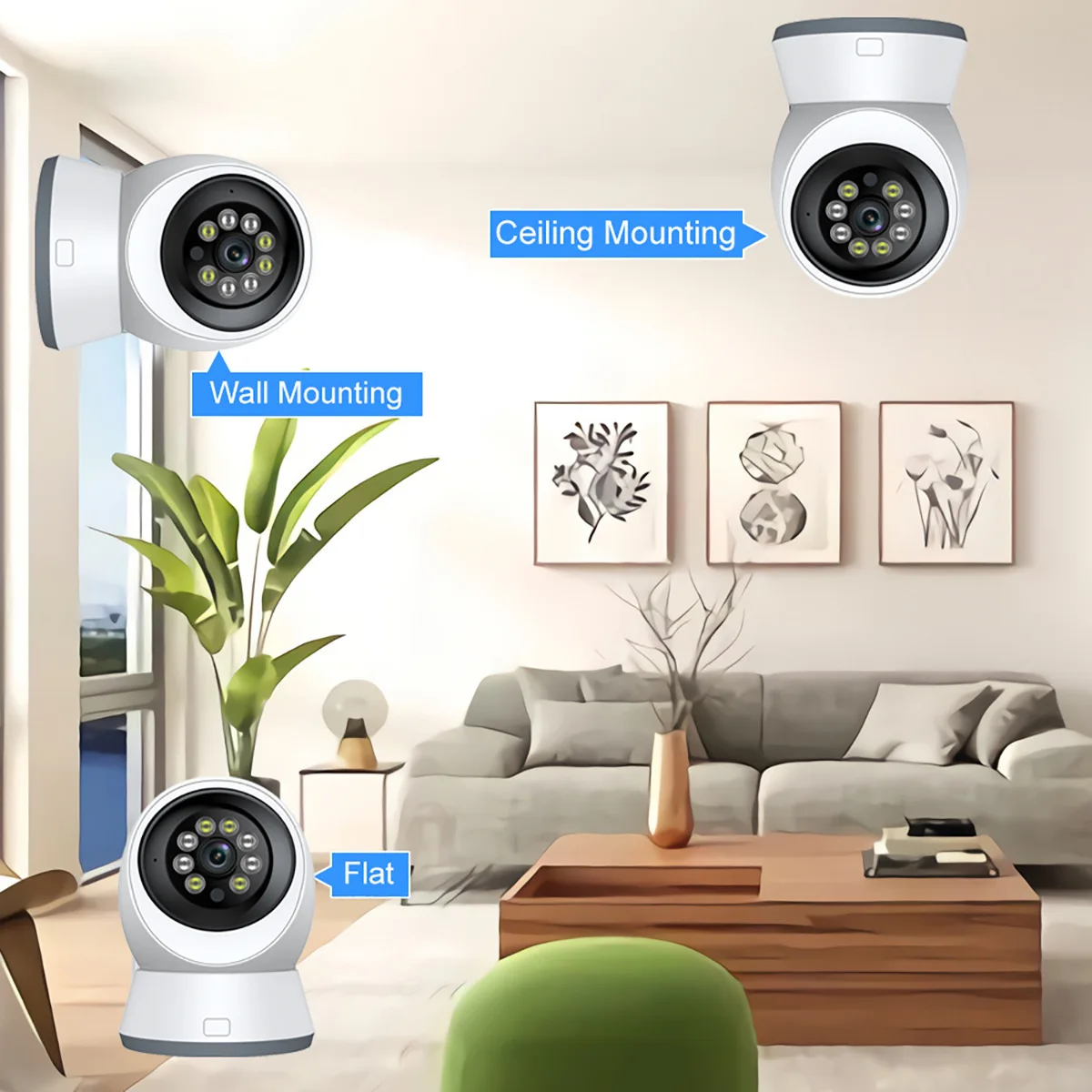 2MP 1080P YCC365 APP 5G Volle Farbe Drahtlose PTZ IP Dome Kamera AI Humanoiden Erkennung Home Security CCTV intercom Baby Monitor