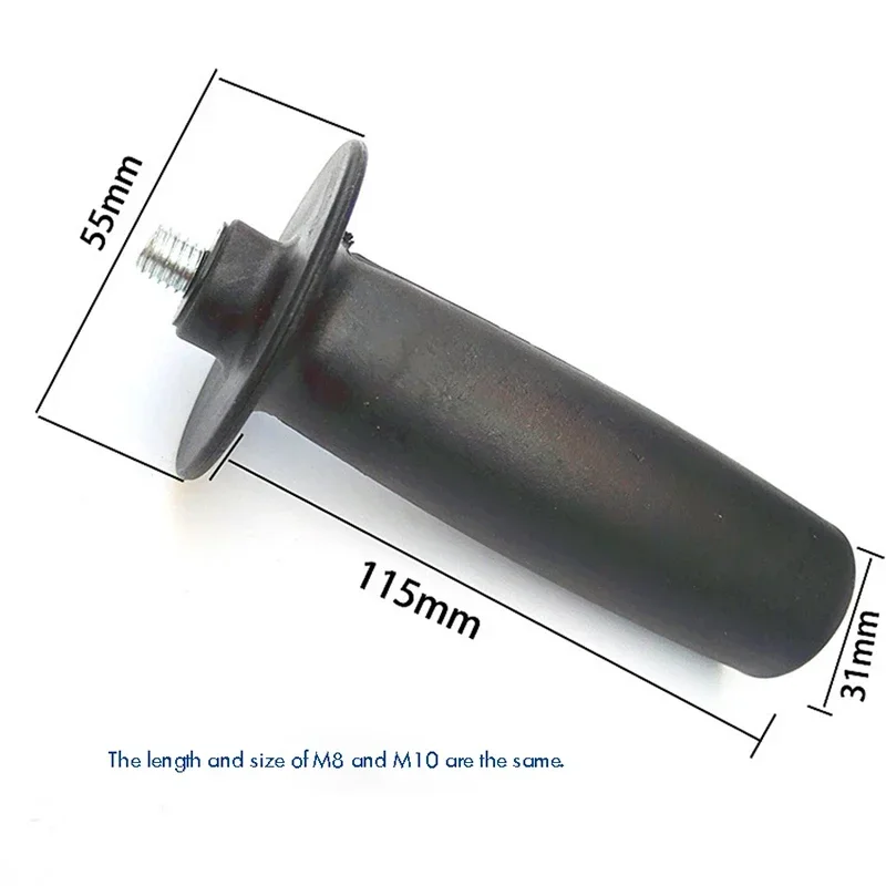 Grinder Side Handle M8/ M10 Thread Angle Grinder Plastic Auxiliary Side Handle Replacement for Rotary Hammer Power Tools
