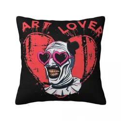 Terrifier Art The Clown Lover Pillowcase Printed Polyester Cushion Cover Decoration Pillow Case Cover Chair Zipper 45X45cm