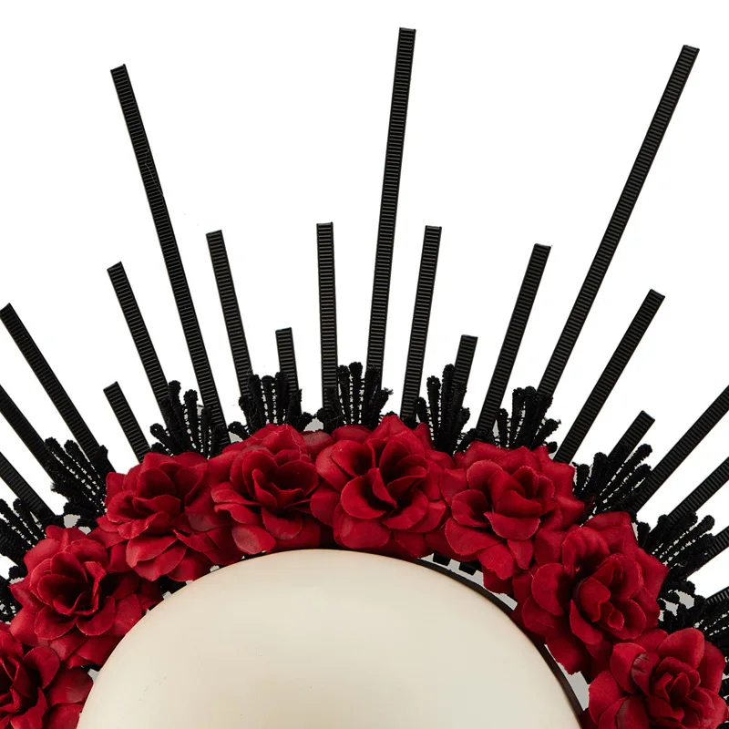 Halo-Krone Mexikanisches Blumen-Stirnband mit Stacheln Göttinnen-Kopfschmuck Mary Halloween-Party Cosplay-Kostüm Kopfbedeckung für Frauen – Detail 16