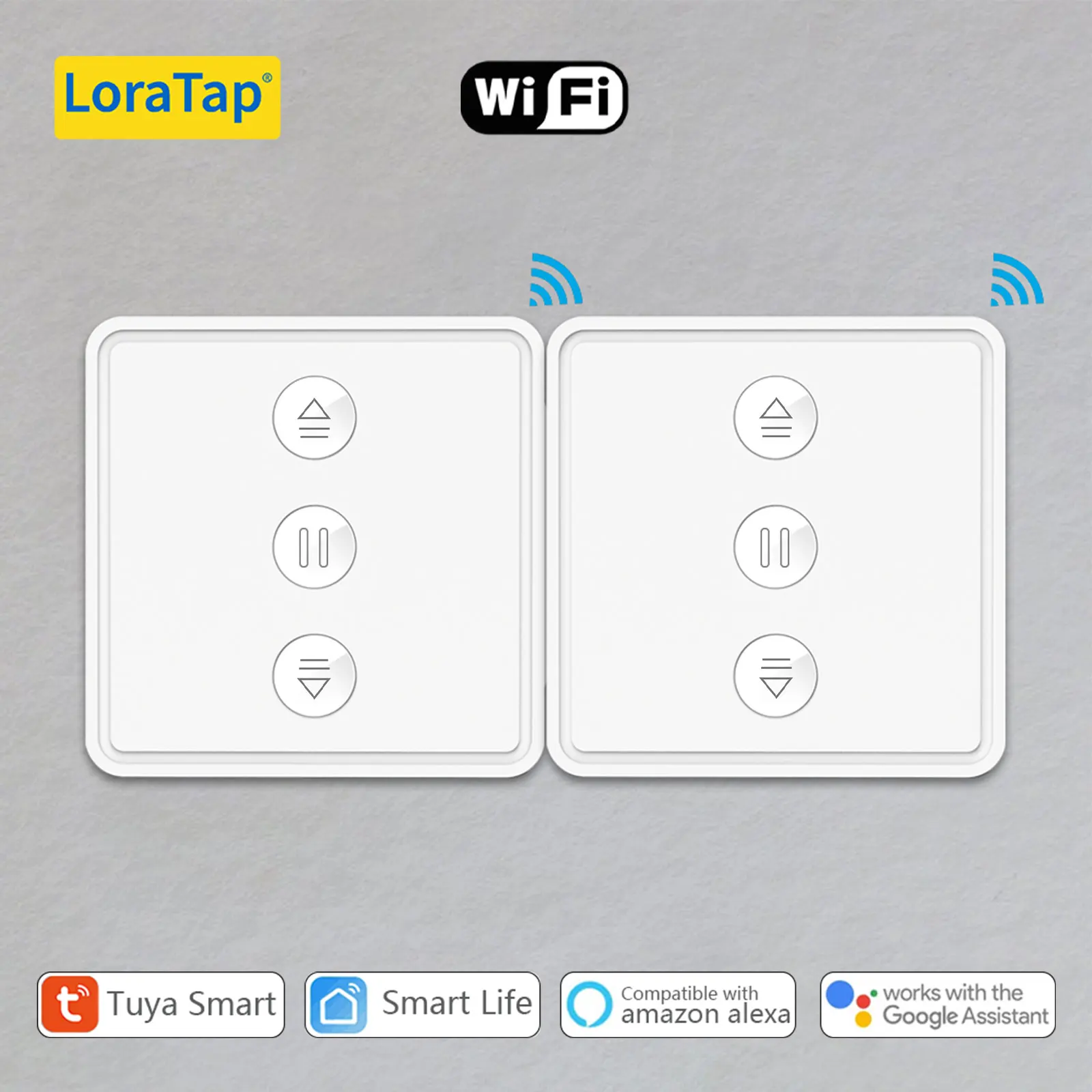 Interruptor de cortina WiFi UE para persianas, persiana enrollable motorizada, aplicación Tuya, temporizador, Google Home, Alexa, Echo, Control por voz, automatización del hogar