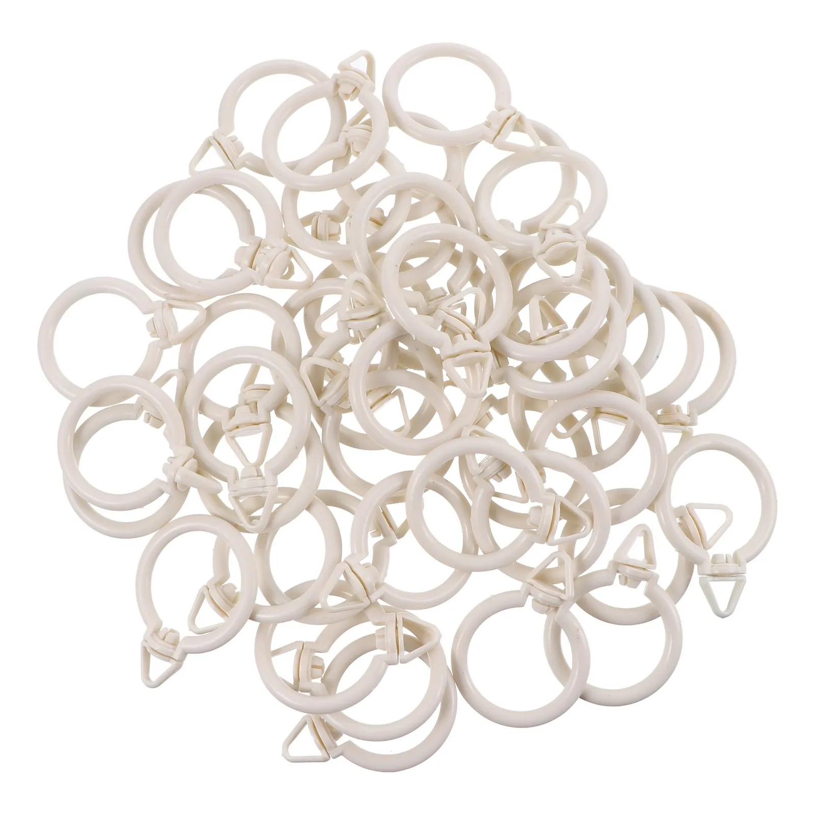 

48 шт. пластиковых круглых колец для штор, римские кольца для декора дома, офиса, отеля, кольца для душевых штор