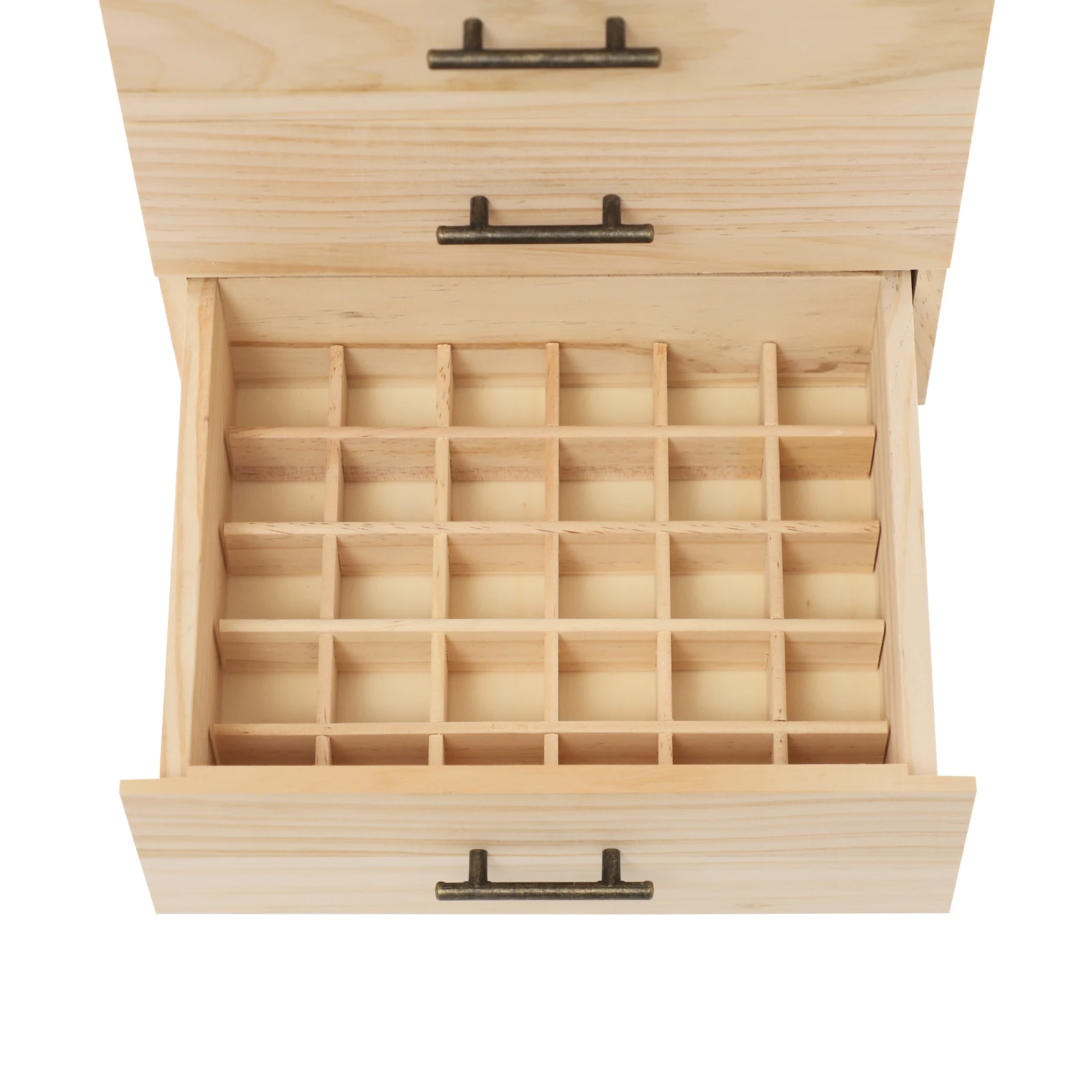 90 Fächer Holz-Aufbewahrungsbox für ätherische Öle, Tragetasche für ätherische Öle, Flaschen aus Kiefernholz, 5 ml und 15 ml – Detail 6
