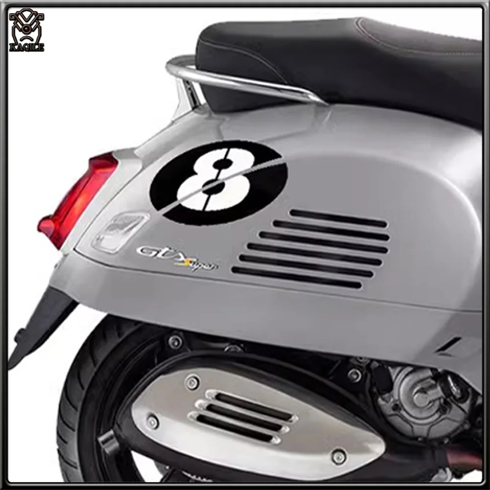 Untuk Vespa Sei 6 Giorni GT GTS TTL GTV 125 300 Super GTS300ie 3M stiker Fairing sepeda motor Aksesori Decal NO.6