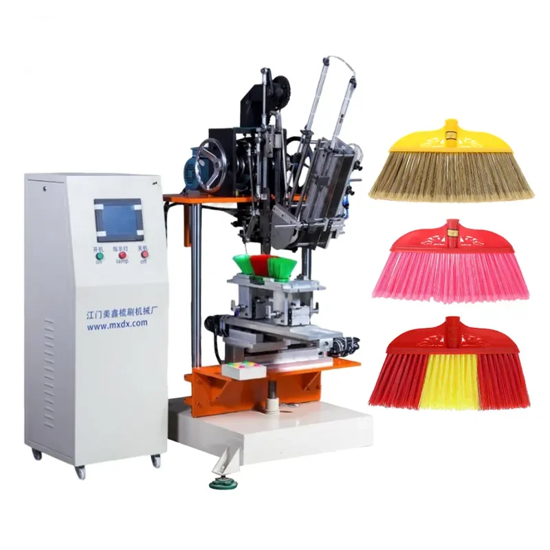 for Meixin Automatic 2 Axis Tufting Machine Household Floor Clearing Durable Professional Plastic Broom Brush Making Machine