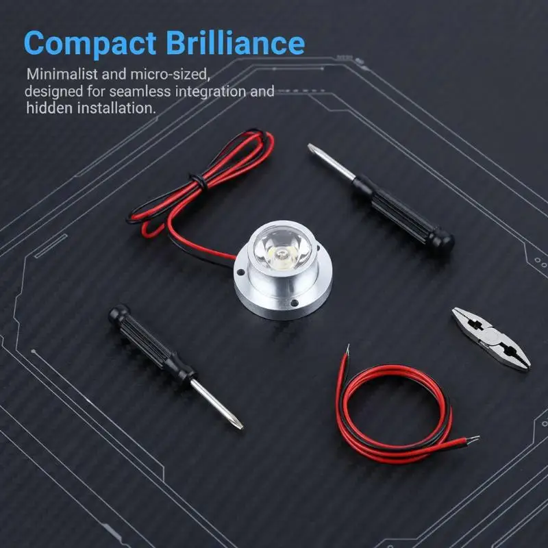 Embedded LED Spotlight 1W DC5V 12V 24V Compact Light Source Widely Used in Display Scenarios