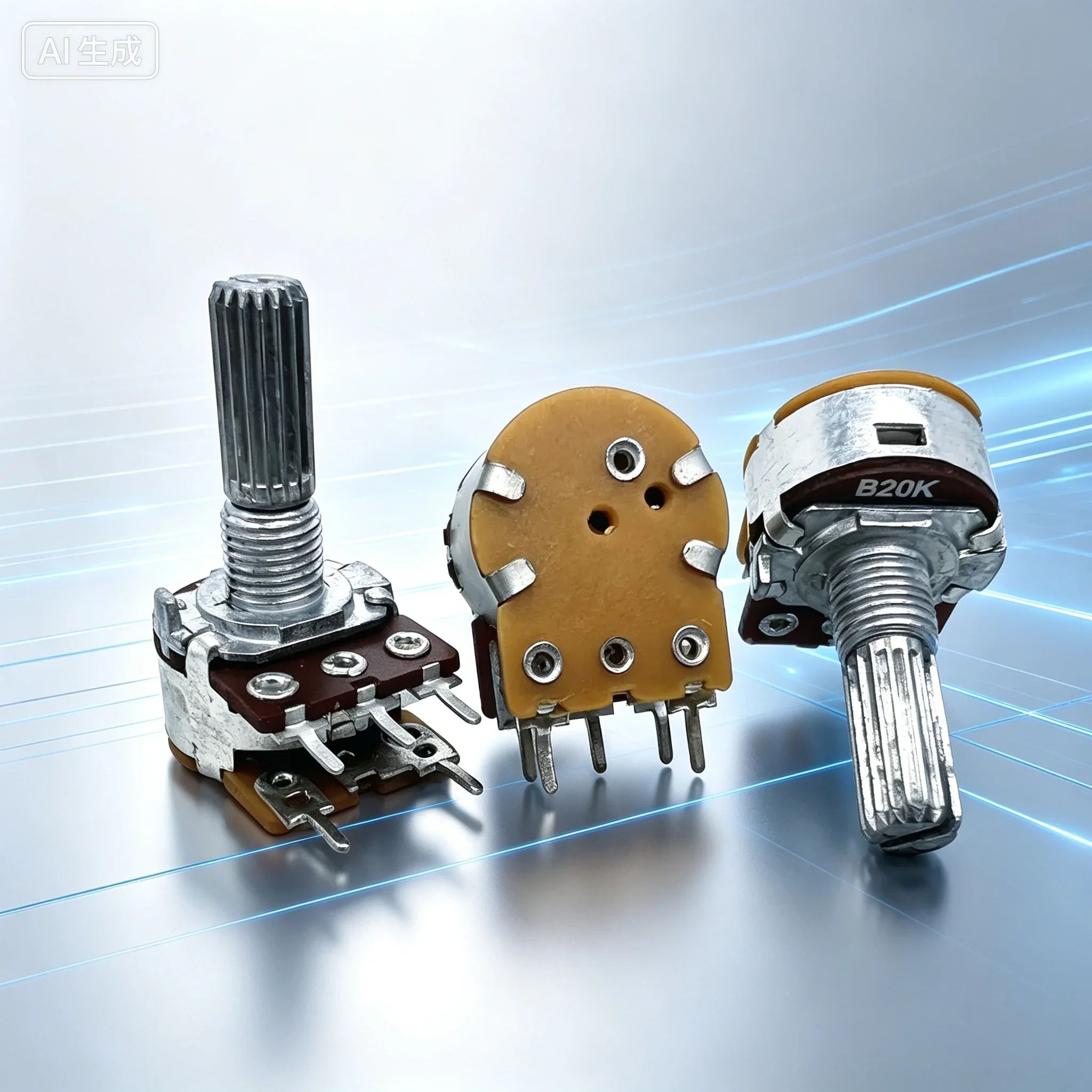 Adjustable WH148 Potentiometer for Humidifier Single B1K B5K B10K B20K B50K B100K B250K B500K B1M With Switch 5pin 20mm-5p